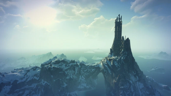 sea snow castle ruins the witcher 3 2k 4k