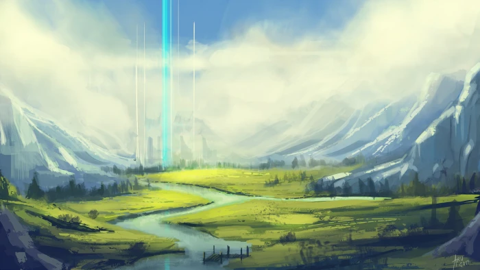Sword Art Online digital wallpaper art artwork landscape 2k