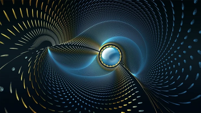 blue gemstone digital wallpaper art abstract circle 2k