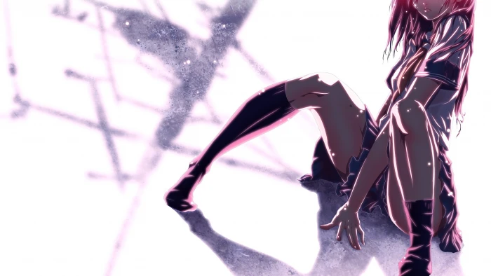 female anime character illustration girls school uniform 2k