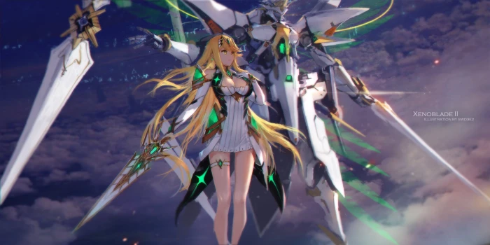 Xenoblade 2 digital wallpaper anime girls Chronicles 2k