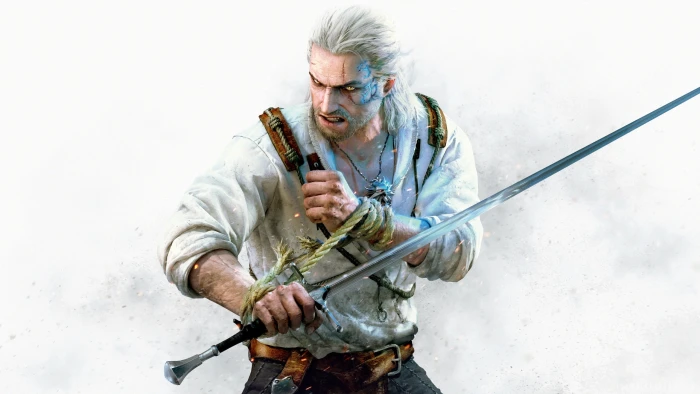 Geralt of Rivia Look Sword Beard The Witcher Scar DLC Medallion 2k