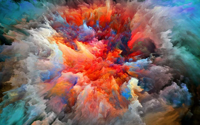 multicolored smoke painting colorful watercolor abstract paint splatter 2k
