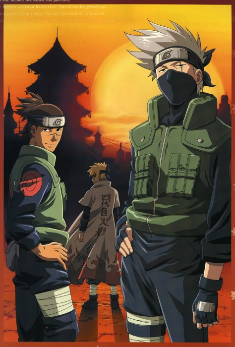 Naruto Shippuuden Umino Iruka Hatake Kakashi Namikaze Minato