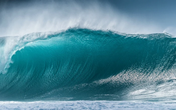 ocean wave landscape nature sea waves turquoise water wind 2k