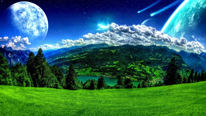 sky nature green atmosphere daytime mount scenery grass 2k