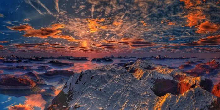 white snow mountain nature landscape mountains snowy peak 2k