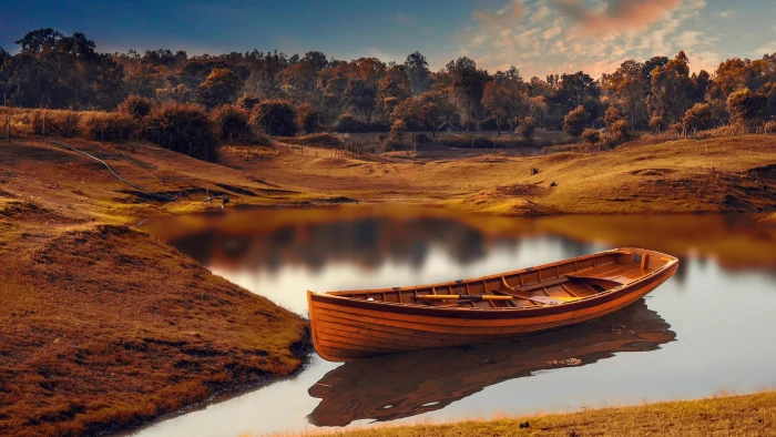 widescreen nature water reflection lake scenics 2k