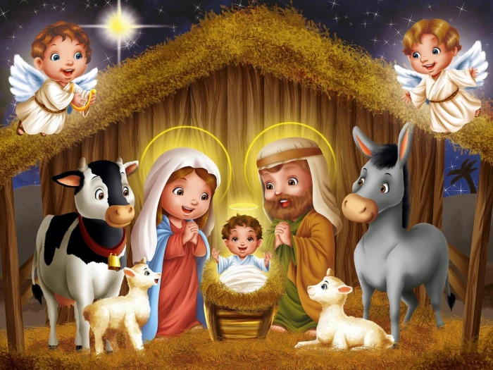 Birth Of Jesus christmas bible december and abstract 2k