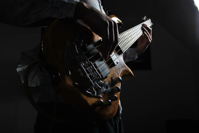 natural finish electric guitar guitarist musical instrument 2k 4k
