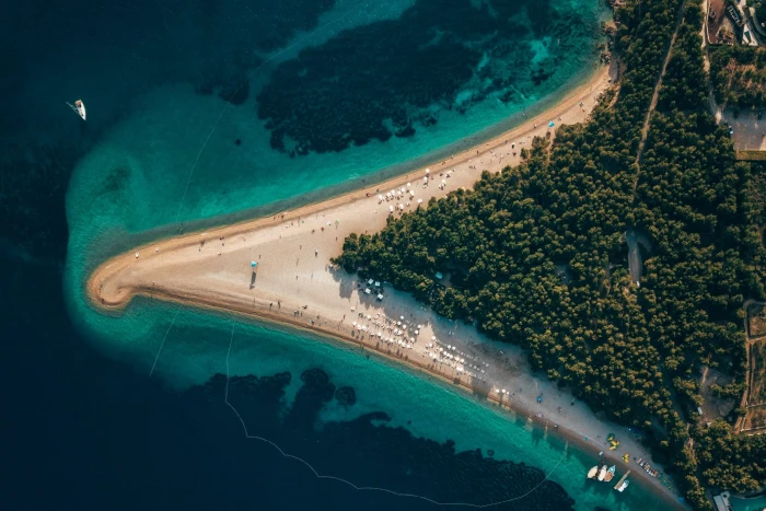 nature landscape bird's eye view water sea Croatia beach 2k