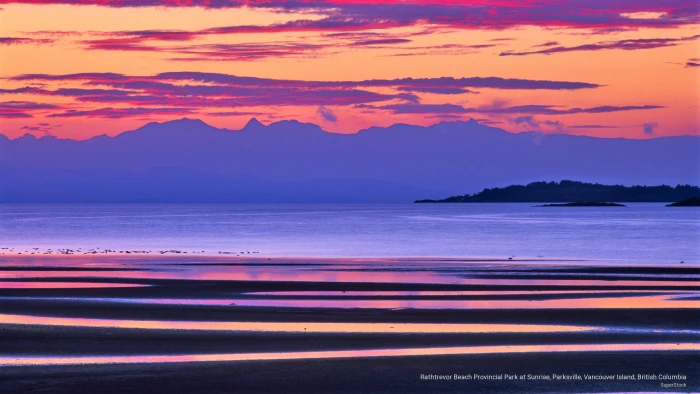 Rathtrevor Beach Provincial Park at Sunrise Parksville Vancouver Island British Columbia 2k