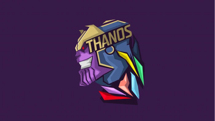 thanos minimalism avengers infinity war supervillain 2k 4k 5k 8k