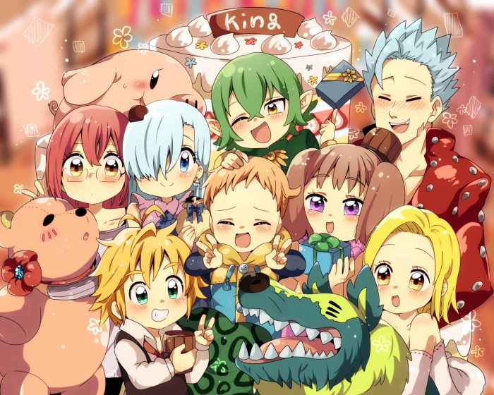 anime characters illustration The Seven Deadly Sins Ban 2k