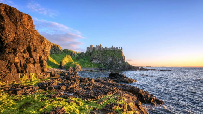 brown coastal rocks nature landscape sea cliff Ireland architecture 2k