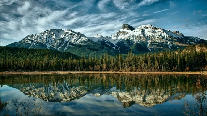best amazing nature mountain reflection scenics 2k