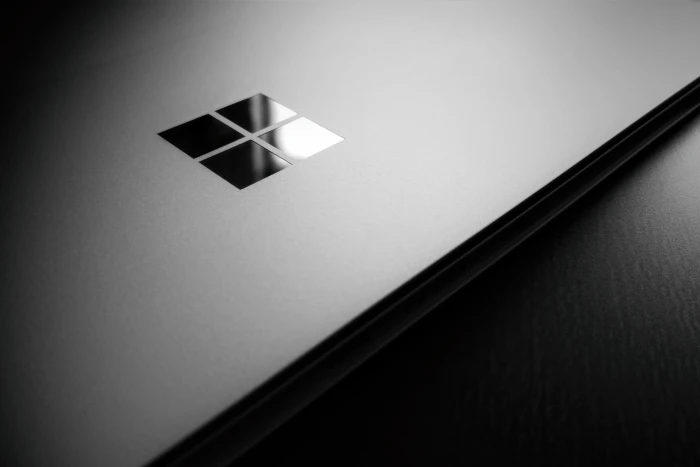 Microsoft Windows logo 10 wooden surface laptop lighting equipment 2k 4k