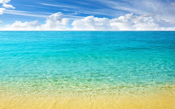 Nature Landscape Sea Beach Horizon Caribbean Tropical Sand Turquoise Summer Crystal 2k