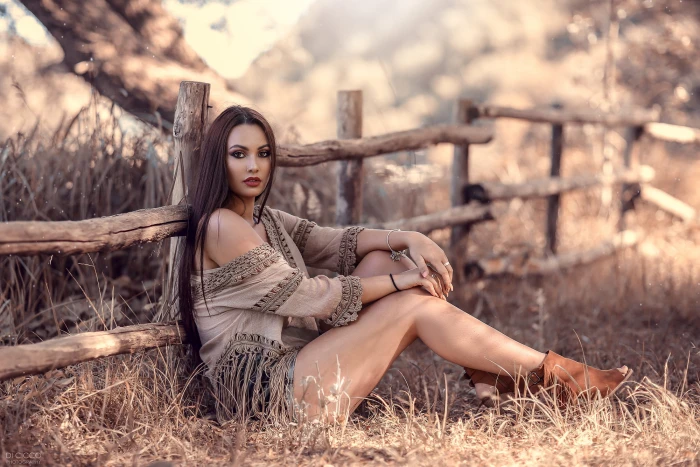 women brunette outdoors portrait long hair dark eyes 2k