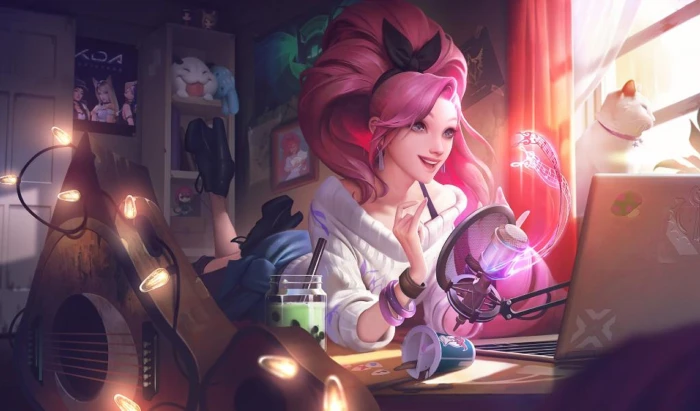 League of Legends Seraphine Riot Games upscaled kda K DA 2k 4k