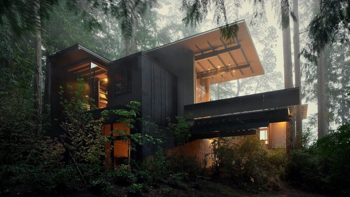 house architecture trees forest nature modern 2k