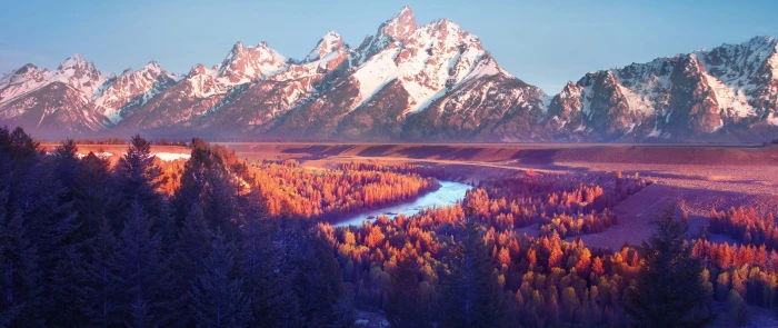 river scenery ultra wide photography nature landscape mountain 2k