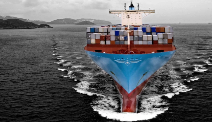 blue and red cargo ship Sea The A container Tank 2k