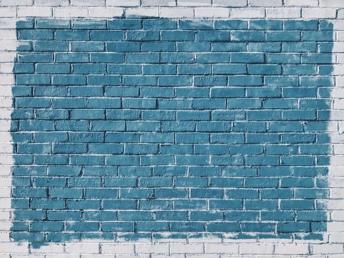 gray concrete bricks painted in blue and brick wall 76 2k 4k