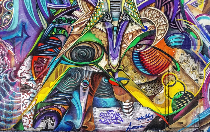 multicolored abstract wall painting graffiti background grunge 41 2k 4k