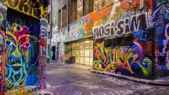 photo of street full graffiti doodle paint art urban 58 2k 4k 5k
