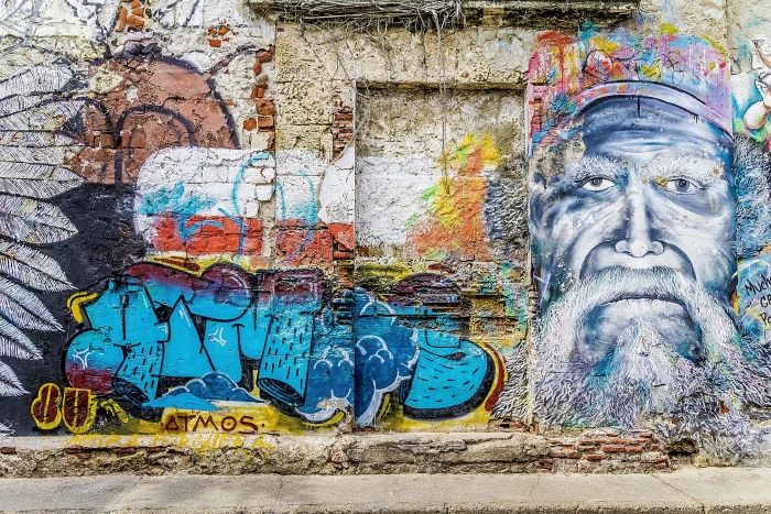 wall painting of Sai Baba Shirdi background graffiti grunge 81 2k 4k
