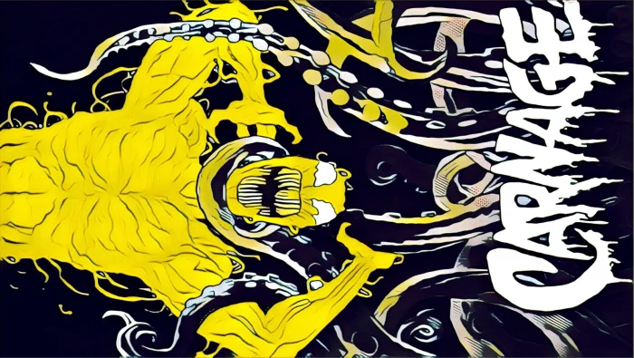 Carnage Spider Man Marvel Comics superhero yellow art and craft 2k