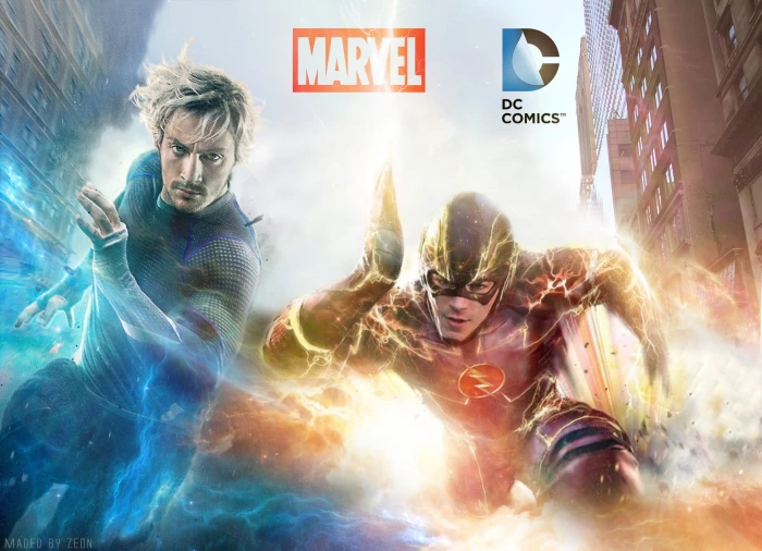 DC Comics The Flash poster Quicksilver Marvel superhero 2k