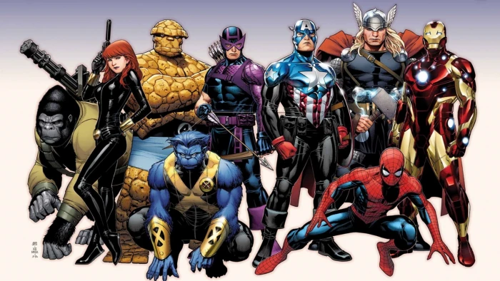 Marvel Superheroes wallpaper comics Spider Man Iron Captain America 2k