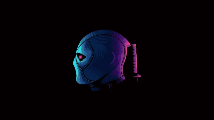 colorful sword fantasy minimalism weapon Deadpool Marvel 2k