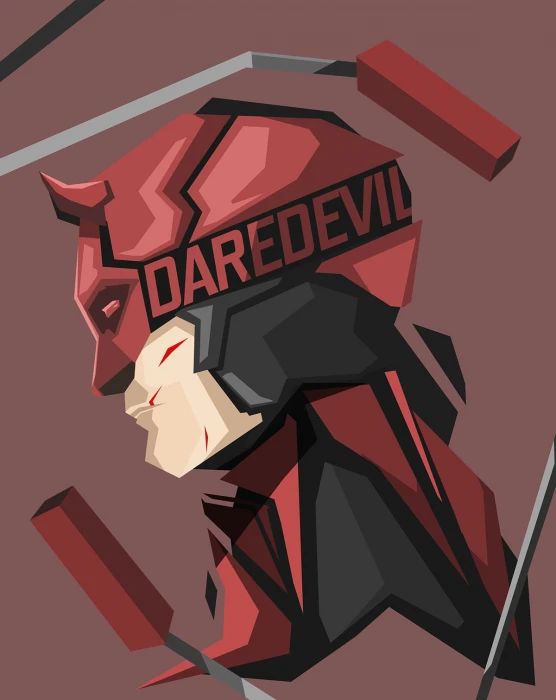 Daredevil illustration superhero Marvel Heroes DC Comics sign