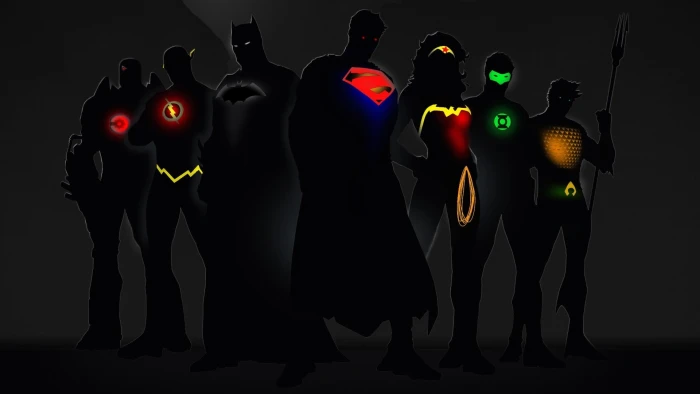 justice league dc comics superhero aquaman green lantern wonder woman superman batman the flash 2k