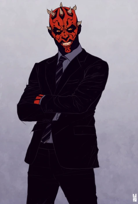 Star Wars Darth Maul illustration one person suit disguise