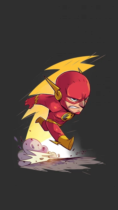 The Flash illustration superhero DC Comics archival black background
