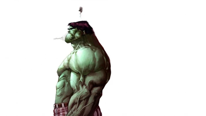 The Hulk illustration superhero simple background Marvel Comics 2k
