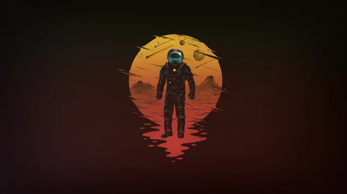 astronaut illustration space art men people vector 2k