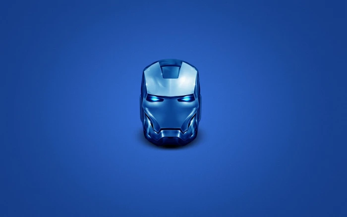 head iron man helmet superhero blue simple background minimalism marvel comics cinematic universe 2k