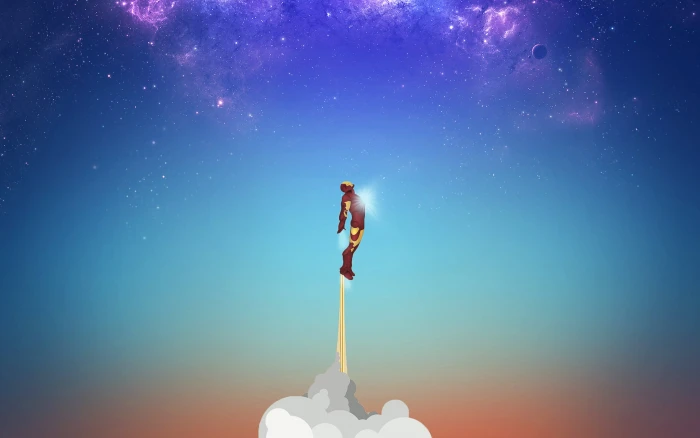 Iron Man illustration flight fiction movie the film robot 2k