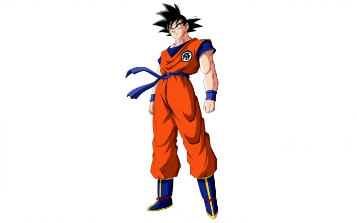 Son Goko Dragon Ball anime Goku white background studio shot 2k
