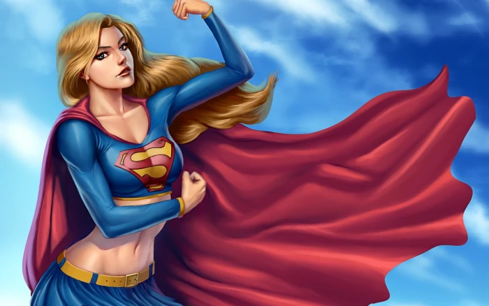 Supergirl painting Superman superhero superheroines artwork 2k