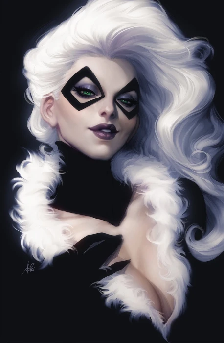 Black Cat character Spider Man Marvel Comics comic art 2k