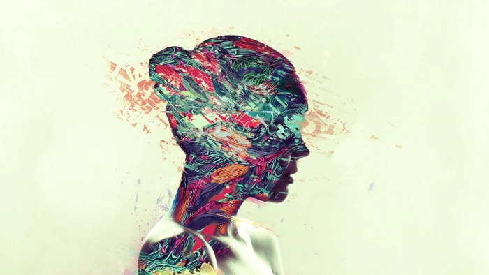 multicolored woman face wallpaper assorted color abstract painting 2k