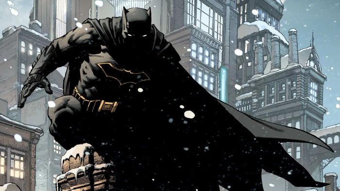 Winter The city Snow Batman Costume Building Roof Hero 2k