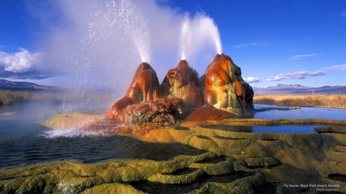 Fly Geyser Black Rock Desert Nevada Nature 2k