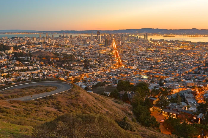 aerial photography of cityscape during dawn san francisco 2k
